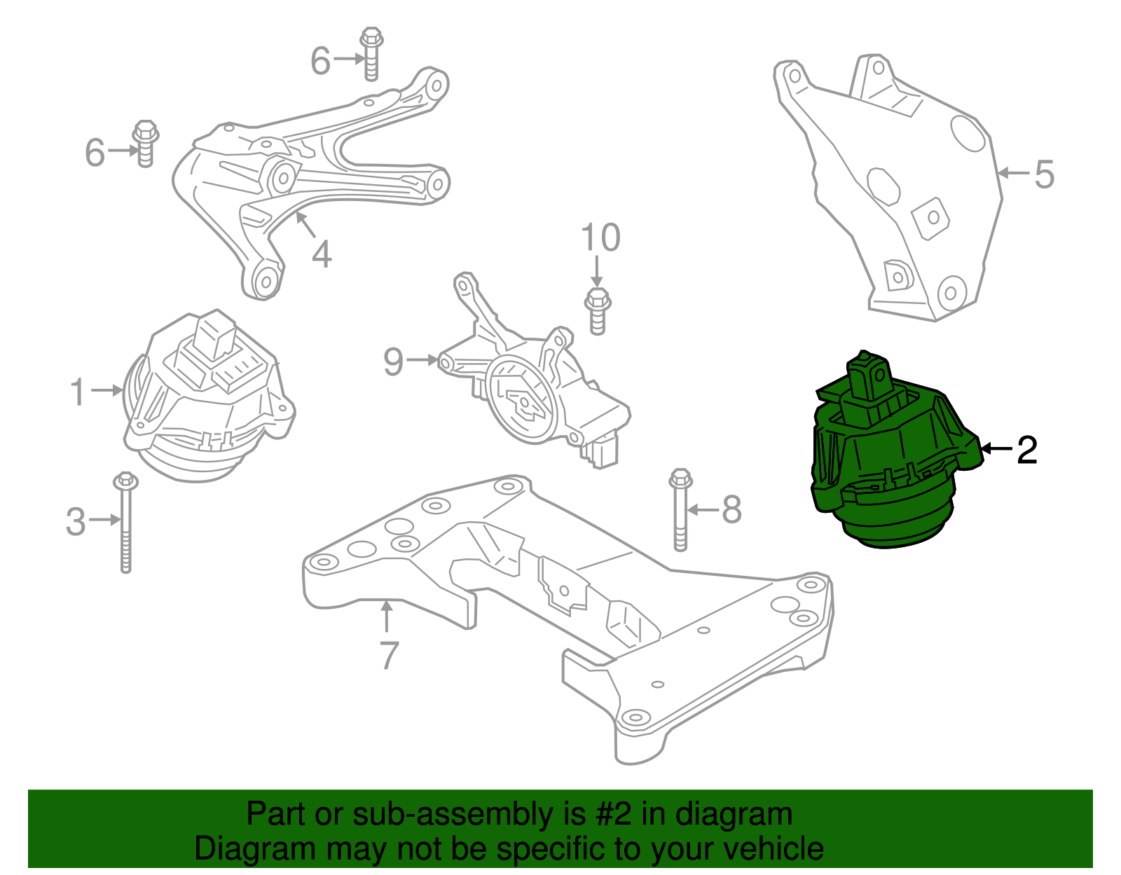 Genuine BMW Motor Mount 22116860487 eBay