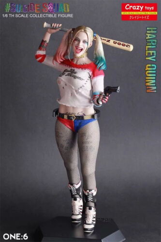 Suicide Squad Harley Quinn Figure 30cm PVC Statue Model Collection Real Clothes  - Picture 1 of 5