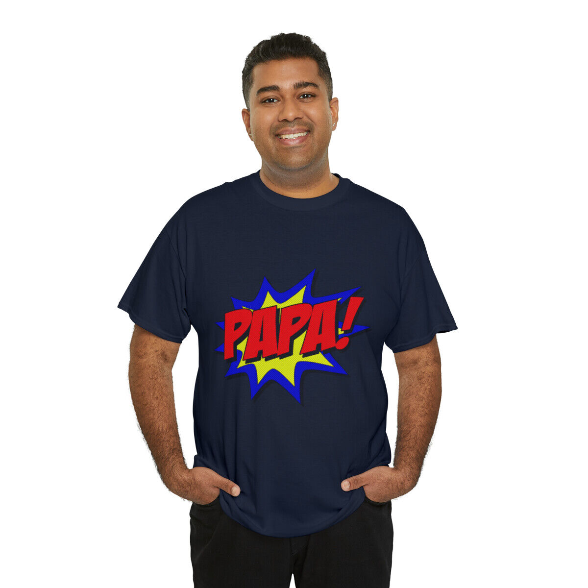 Superhero Papa Graphic Tee Shirt, S-5XL