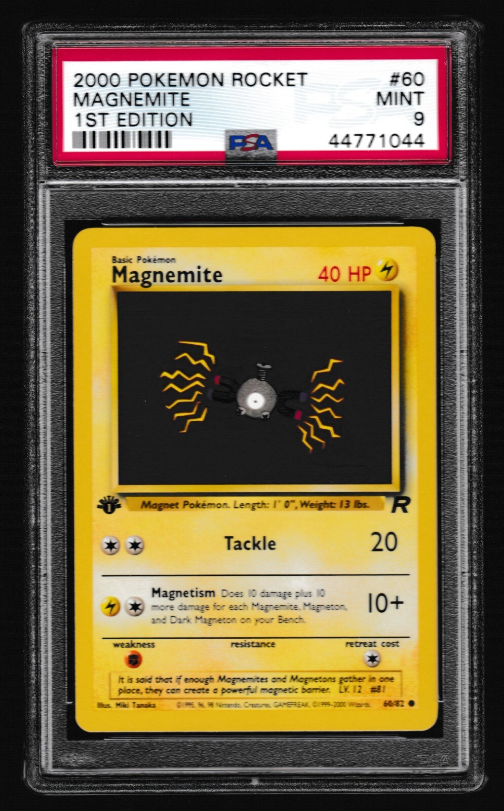 Magnemite 60/82 1st Edition PSA 9 Team Rocket