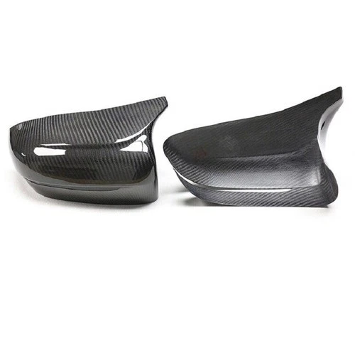 Dry Real Carbon Fiber Side Mirror Cover Cap Add On For BMW M5 F90 2018-2022 