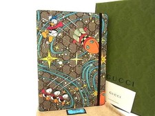 GUCCI Disney x Donald Duck GG Pattern PVC Notebook Brown Multi New Unused