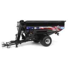 SpecCast1:64 Black J&M 1112 X-Tended Reach Grain Cart USA Flag Decoration JMM027