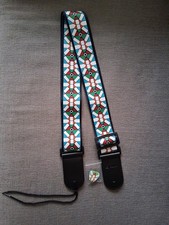 Eyeshot Guitar Strap, Adjustable Hawaiian Jacquard Shoulder Strap. NOS