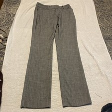 New York Company Womens 2 Average Pants Dress Slacks Gray Stretch Striped Co