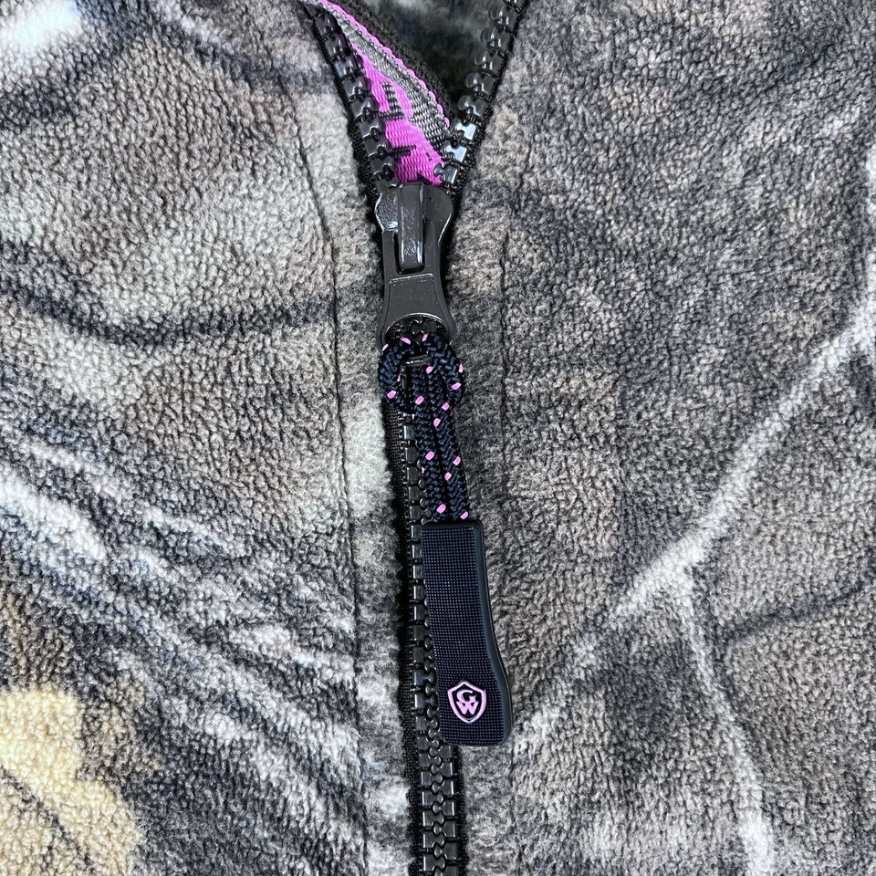 Game Winner Jacket Women’s Medium Green/Brown Camo Realtree Fleece Hunting Coat - Image 4 of 4