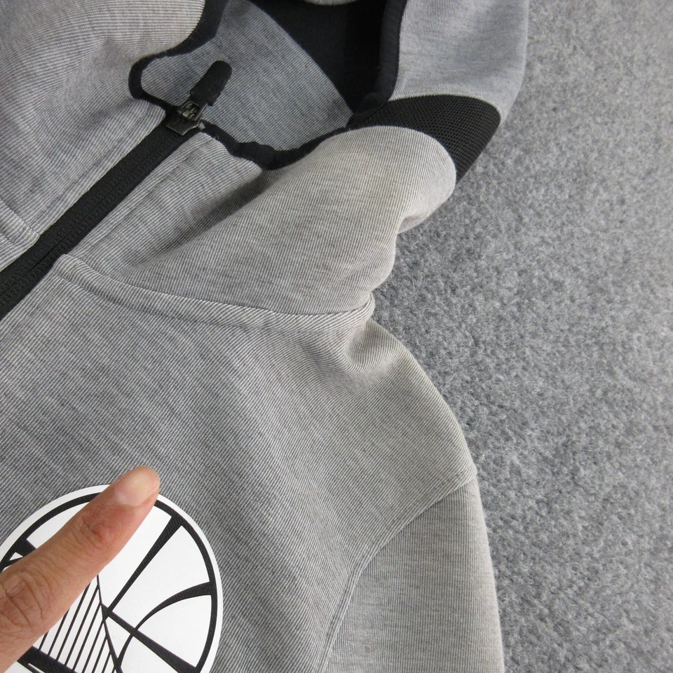 Golden State Warriors Hoodie Zip Womens Small Gray NBA Basketball Nike Dri-FIT - Image 4 of 4
