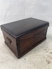 Old English Wooden Musical Box 12cm x 7.5cm x 6cm Quality Item