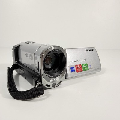 Sony Handycam DCR-SX33E Handheld Camcorder Silver 2000x Zoom Tested Working VGC+