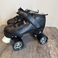 Roller Derby STR Seven Quad Skates Deluxe Speed Black Mens Size 6 Roller Skates