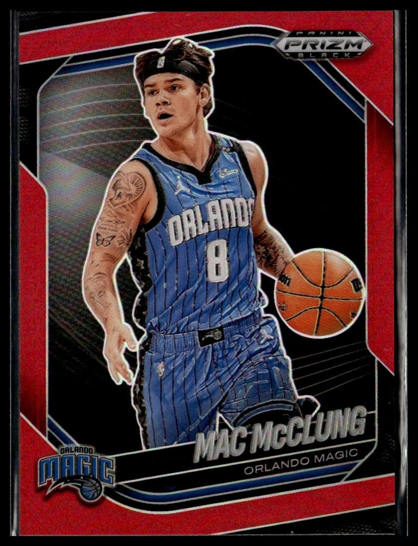 2024-25 Panini Prizm Black 134 Mac McClung Orlando Magic Red 079