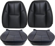 Driver and Passenger Side Bottom and Top Lean Back Replacement Leather Seat Cove
