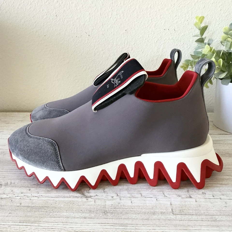 Nuevo Christian Louboutin Tiketa Run Terciopelo Neopreno Mujer Zapatillas Talla 38, EE. UU. 8 Foto 4 de 4