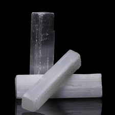 Natural Selenite Crystal Wand from Morocco Cleansing Healing Tool