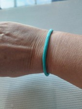 Armband, türkis,Magnetverschluss,handgefertigt aus Fischernetz(Geisternetz) 21cm