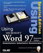 Special Editon Using Microsoft Word 97, Best Seller Edition 2n