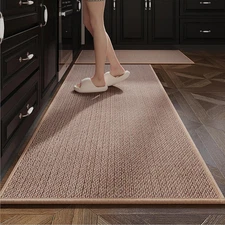 Kitchen Rugs Set of 2 PCS Long Kitchen Mats for Floor Kitchen Rug Non-Slip Washa
