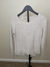 LOFT Ann Taylor 100 Cotton Textured Knit Crewneck Sweater