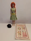 Vintage Barbie Fashion Queen Doll Color Magic Dress Orange Brown Wigs & Booklet