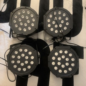 Missyee 4 Stage Lights 18 Multi Colored Sound Activate Series 3379 no remote
