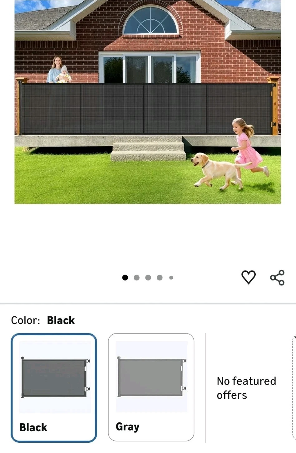Retractable Baby Gate, 47" Tall, Extends up to 120" Wide
Opens in a new window or tab