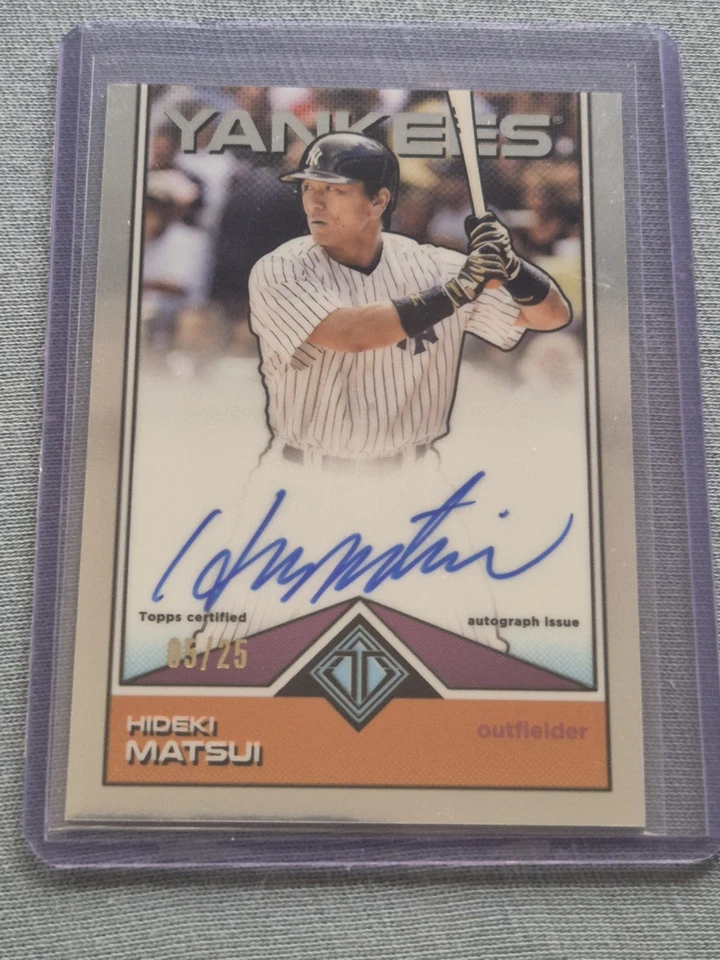 2024 Topps Transcendent Collection Icons Chrome Hideki Matsui Auto /25 Yankees