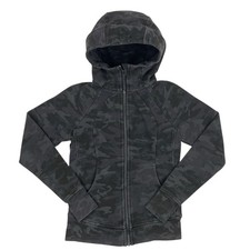 Lululemon Scuba Hoodie Light Cotton Fleece Incognito Camo Multi Grey Womens 4