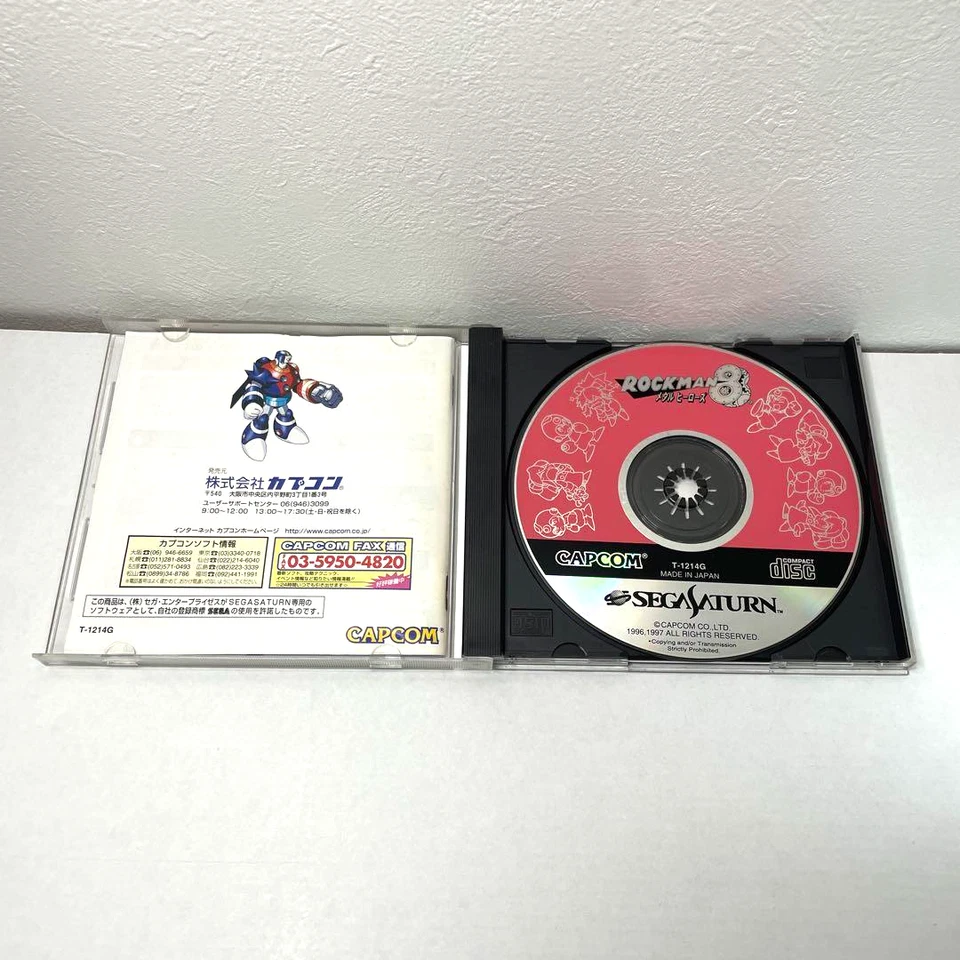Rockman 8 Metal Heroes Mega Man Sega Saturn SS Game Capcom Japan Tested - Image 3 of 4