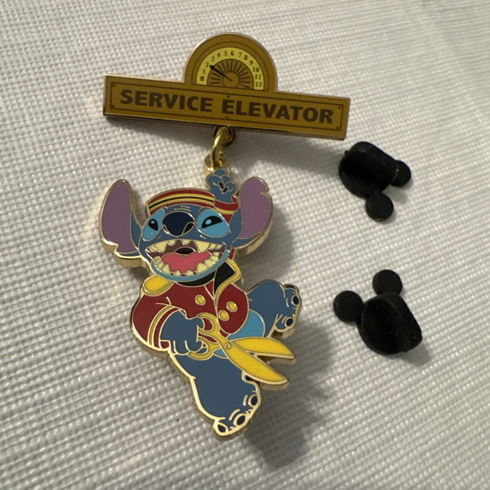 DLP Stitch Service Elevator Hollywood Tower Terror Bellhop DLRP PARIS DISNEY PIN