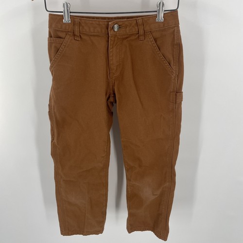 Carhartt Youth Size 10 Brown Canvas Carpenter Pants Kids Boys - Picture 1 of 9