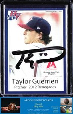 2012 ALS Association Hudson Valley Renegades Taylor Guerrieri AUTO RARE
