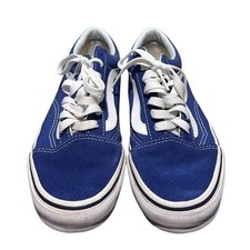 Vans Old Skool Blue White Suede Canvas Low Top Skate Shoes Mens 4.5 Womens 6