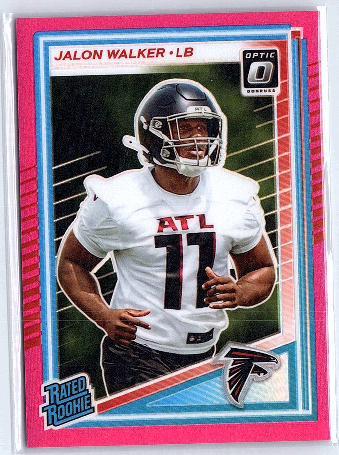 2025 Donruss Optic Jalon Walker #290 Pink Atlanta Falcons