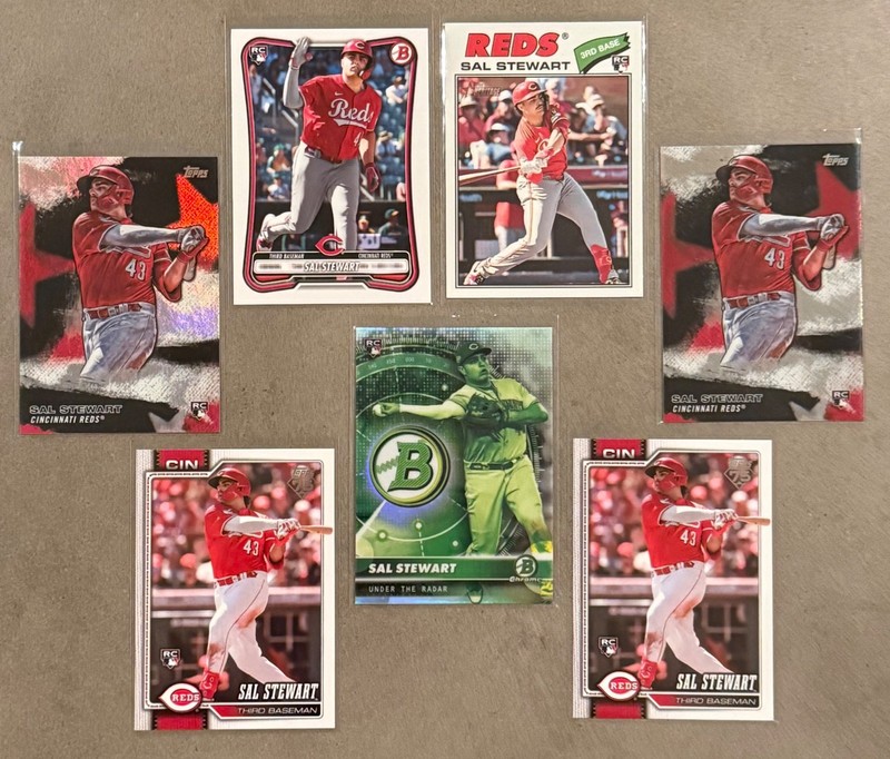 MLB BASEBALL TOPPS 2026 SAL STEWART ROOKIE CARD LOT CINCINNATI REDS