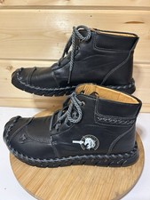 Medieval Boots Black Leather Renaissance Size 44 EU/11 US men  s Unisex NEW