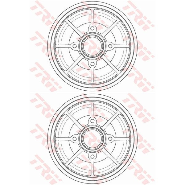 2X TRW 228,6Mm Bremstrommeln Hinten Passend FÜR CitroËN C-ELYSEE C3 DS3 DS DS-image