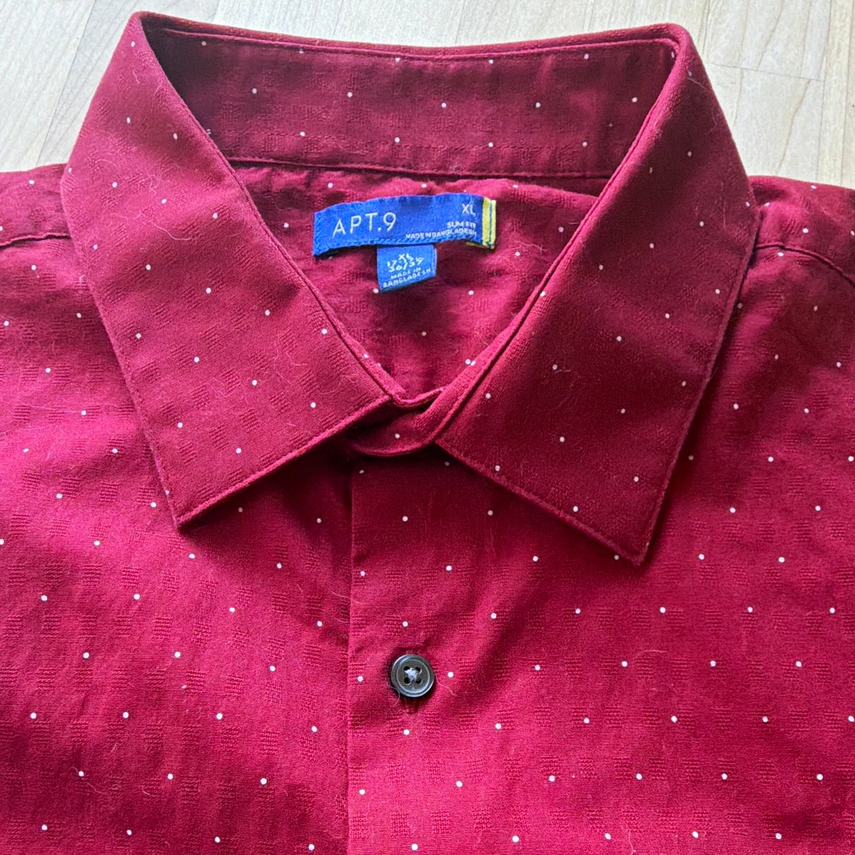 mens burgundy polka dot dress shirt Red Point Shirts for Men for sale WHS2025 Ariel on the boat Color:DustyRose (RosyBrown) Bring playful sophistication and