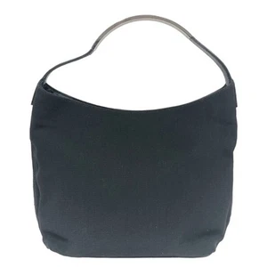 Gucci Sac à Main Poignée Métal Noir Nylon Toile Femme Occasion