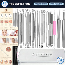 22 Pcs Blackhead Remover Tool Kit, Stainless Steel Pimple Popper Set, Acne Care