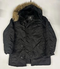 Alpha Industries Cold Weather Parka/Coat Size Large Black