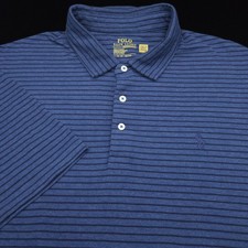 Polo Ralph Lauren Performance Shirt -XL Navy Blue -PONY- Stretch Interlock Golf