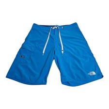 The North Face Mens Swim Surf Board Shorts Trunks Size 34 Bright Blue Unlined