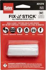 Oatey 31274 Stick Fix-It Multi-Purpose Epoxy Putty, 1.33 oz, 1.7 oz., White 