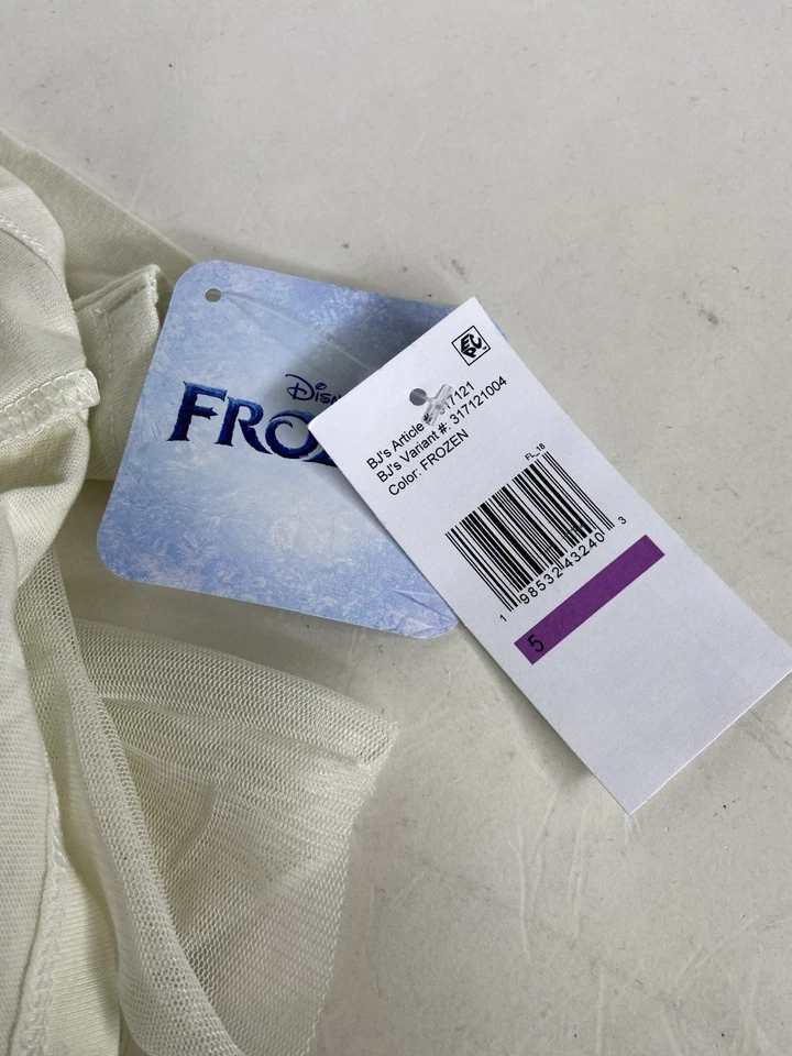 Disney Frozen II 2 Elsa Anna Tutu Flare Dress Long Sleeve Layered Girls Size 5 - Image 3 of 4