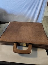 Vintage American Portfolio Co. Briefcase Business Portfolio Brown Leather