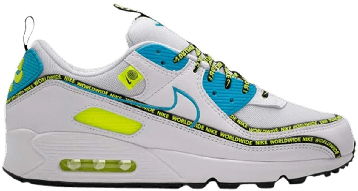 Original Nike Men s Air Max 90 SE White Blue Black Trainers CZ