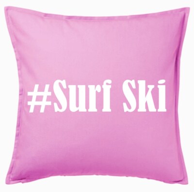 #Surf Ski Kissenbezug Pink Ich Liebe Surf Ski 146625