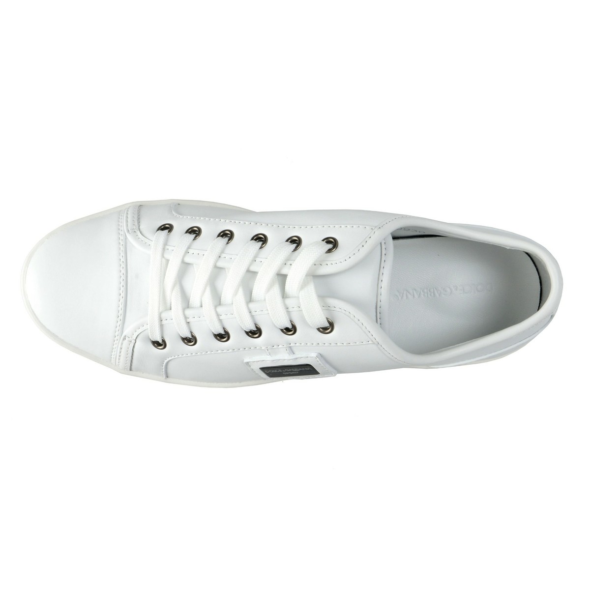 スニーカー DOLCE & GABBANA Men Sneakers White CS1735AN990 80002 Portofino calfskin sneakers in Multicolor for Men