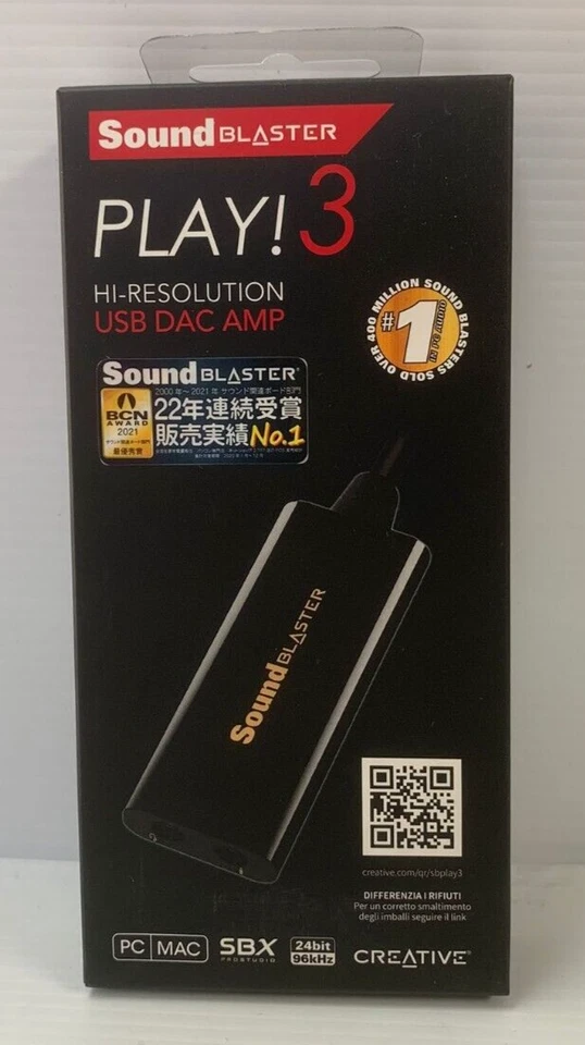 Creative Sound Blaster Play! 3 USB audio interface up to 24bit/96kHz 51630 JAPAN - Image 2 of 4
