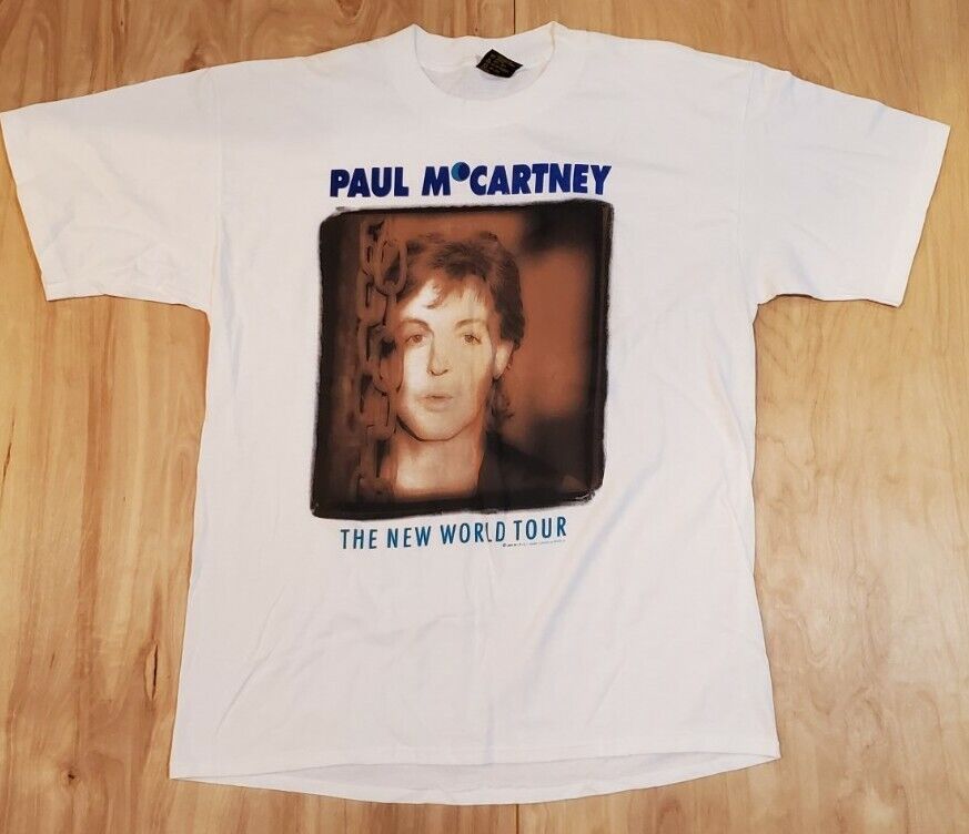 PAUL MCCARTNEY VTG 1993 THE NEW WORLD TOUR MEN'S T-SHIRT PAUL MCCARTNEY VTG 1993 THE NEW WORLD TOUR MEN'S T-SHIRT